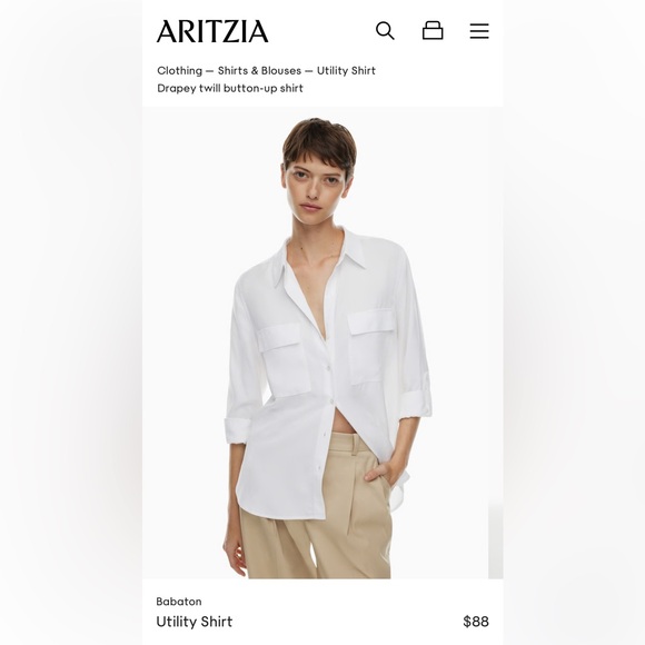 Aritzia Babaton Utility Button-up - Picture 2 of 7